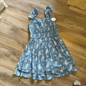 NWT Hollister Size Large Skort Dress Blue and White Floral